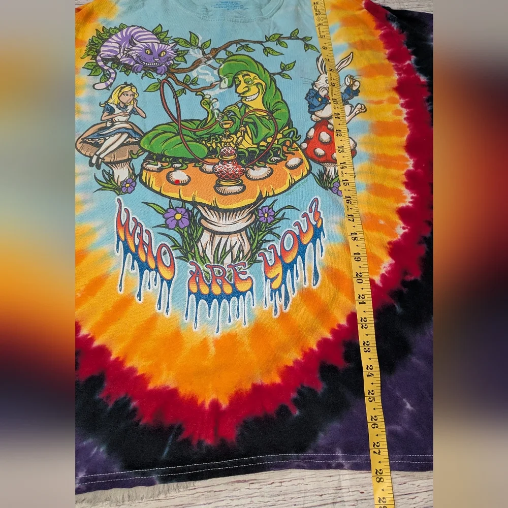Liquid Blue Alice In Wonderland We're All Mad Here Tye Die Shirt XL - Picture 7 of 10